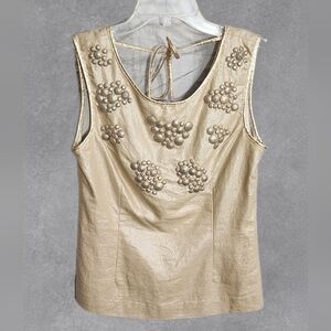 2b Rych Sleeveless Gold Top Size 6
